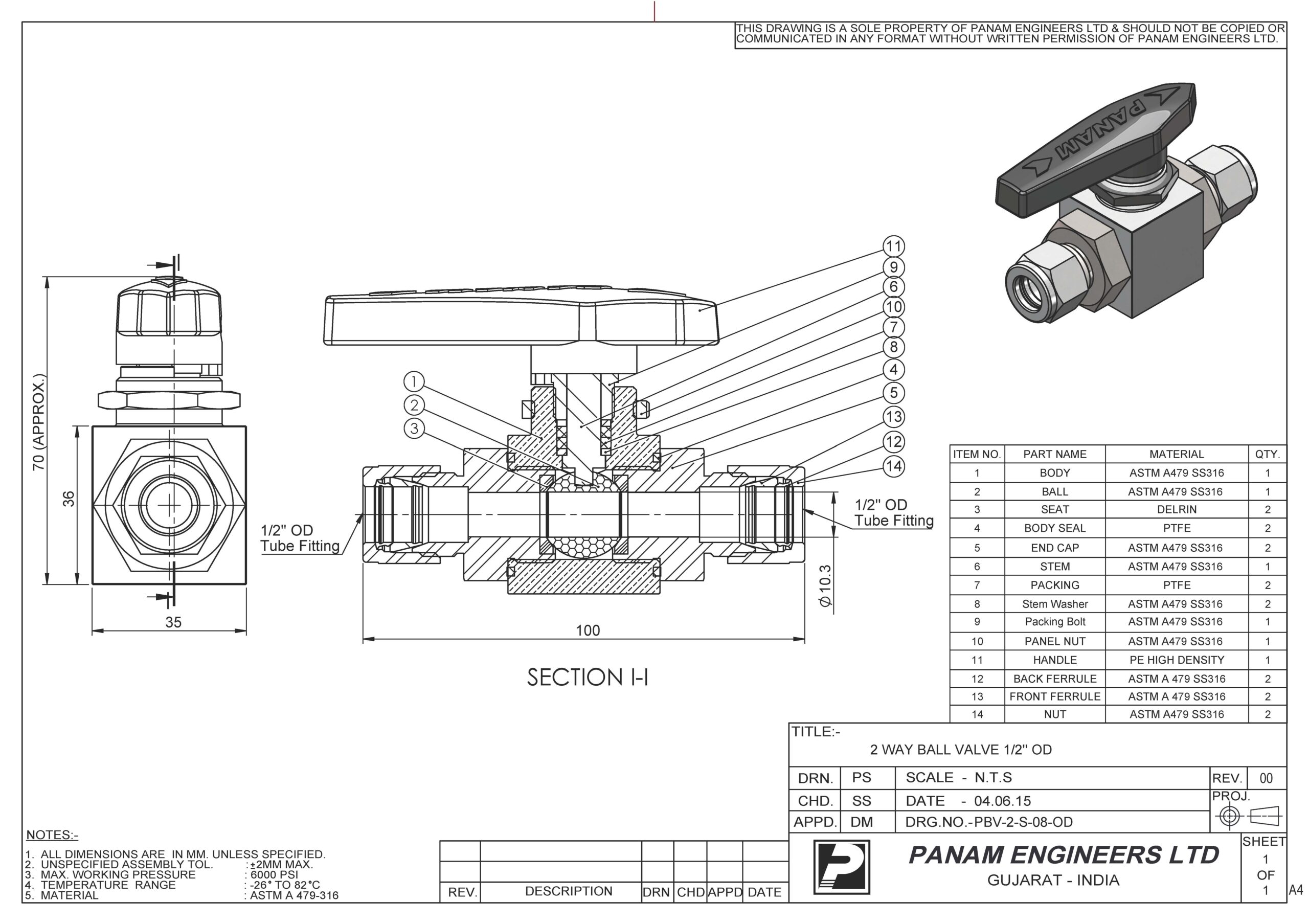 300 Series Ball Valves PANAM ENGINEERS LTD.